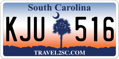 SC license plate KJU516