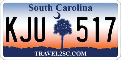 SC license plate KJU517
