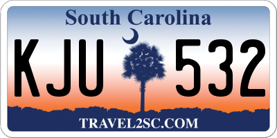 SC license plate KJU532