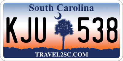 SC license plate KJU538