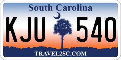SC license plate KJU540