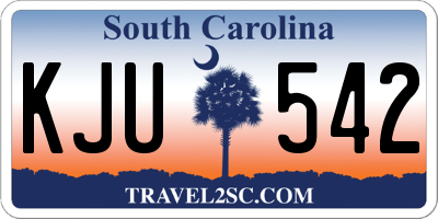 SC license plate KJU542
