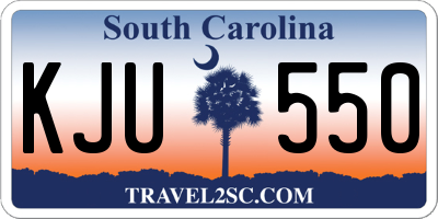 SC license plate KJU550