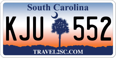 SC license plate KJU552