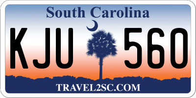 SC license plate KJU560