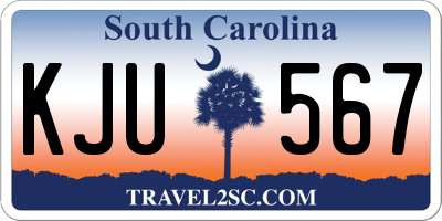 SC license plate KJU567