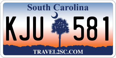 SC license plate KJU581