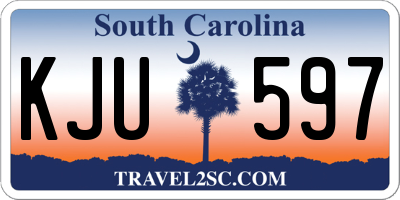 SC license plate KJU597