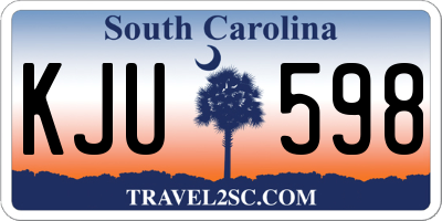 SC license plate KJU598