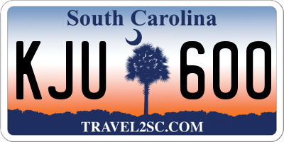 SC license plate KJU600