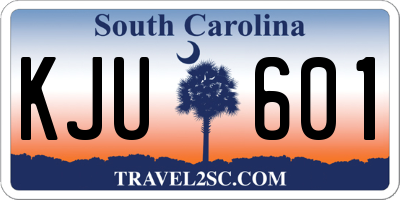 SC license plate KJU601