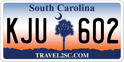 SC license plate KJU602