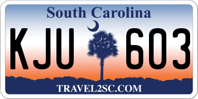 SC license plate KJU603