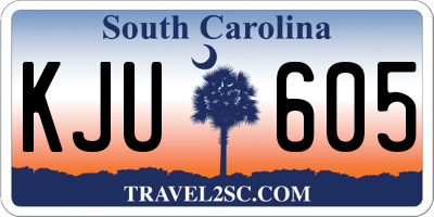 SC license plate KJU605