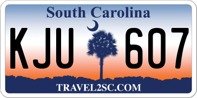 SC license plate KJU607