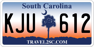 SC license plate KJU612