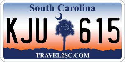 SC license plate KJU615