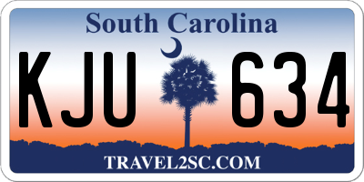 SC license plate KJU634