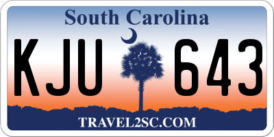 SC license plate KJU643