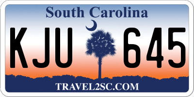 SC license plate KJU645