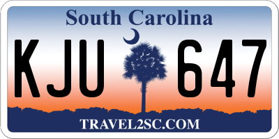 SC license plate KJU647
