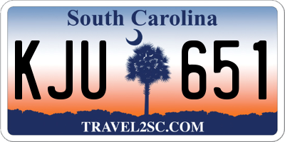 SC license plate KJU651
