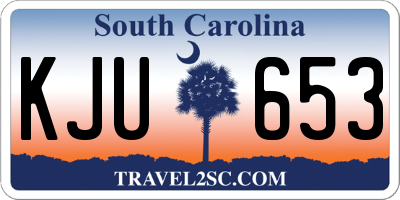 SC license plate KJU653