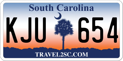 SC license plate KJU654