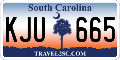 SC license plate KJU665