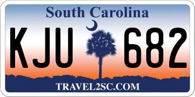 SC license plate KJU682