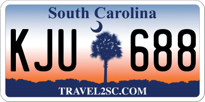 SC license plate KJU688