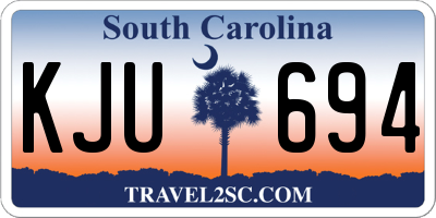 SC license plate KJU694