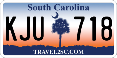 SC license plate KJU718