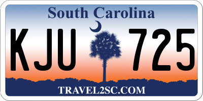 SC license plate KJU725