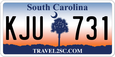 SC license plate KJU731