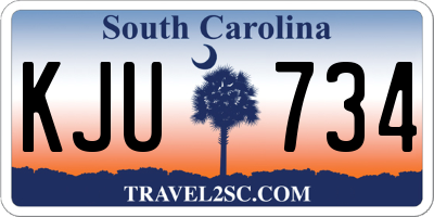 SC license plate KJU734