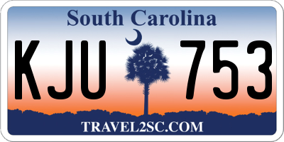SC license plate KJU753