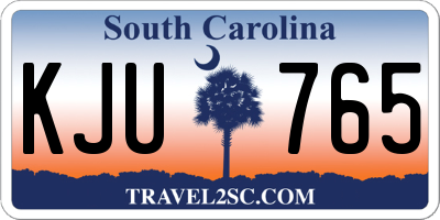 SC license plate KJU765