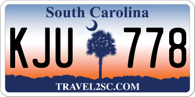 SC license plate KJU778