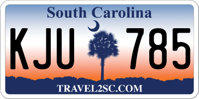 SC license plate KJU785