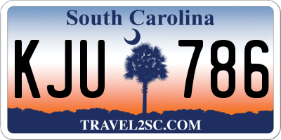 SC license plate KJU786