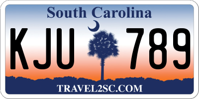 SC license plate KJU789