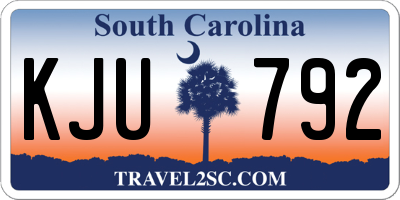 SC license plate KJU792