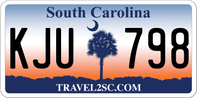 SC license plate KJU798