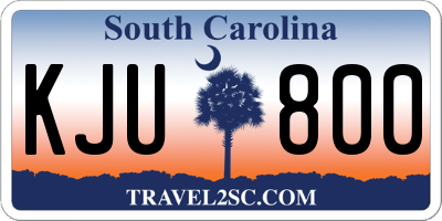 SC license plate KJU800