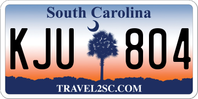 SC license plate KJU804
