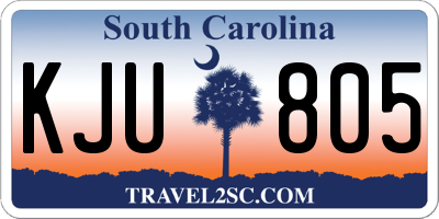 SC license plate KJU805