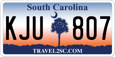 SC license plate KJU807