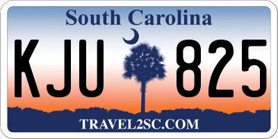 SC license plate KJU825