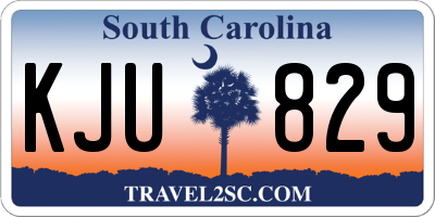 SC license plate KJU829